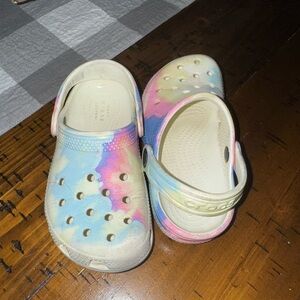 Girls pastel multicolored CROCS